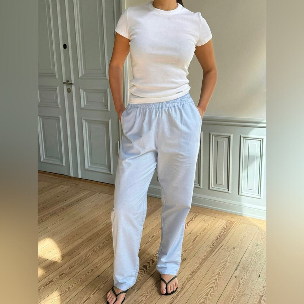 New Djerf Avenue Breezy Pants in Blue Women’s size Medium 100% Cotton